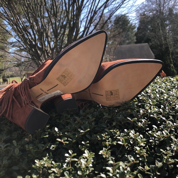 Dolce Vita brown fringe suede boots - cowboy - Picture 4 of 12